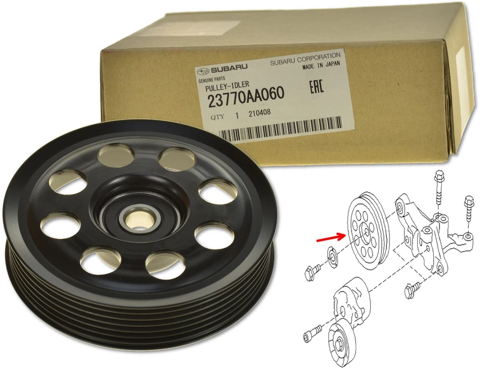 Polea tensora loca 23770AA060 OE para Subaru Forester Impreza Legacy Outback Foto 1 de 1