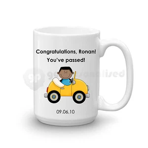 Taza grande personalizada felicitaciones pasado examen de conducción regalo para hombres niños #2 - Imagen 1 de 3