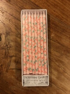 New Meri Meri Tall Cherry Birthday Candles x 16. 15cm long. - Picture 1 of 4