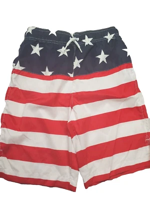 Pantalones cortos de natación Place Sport para niño con bandera americana lindos y elegantes talla 14 Foto 1 de 4