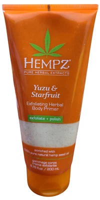 Imprimación corporal a base de hierbas exfoliante Hempz Yuzu y Starfruit, 6,76 oz Foto 1 de 2