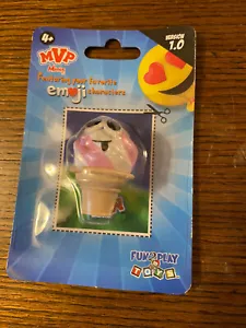 MVP Emoji Ice Cream Cone Fun2Play White/Pink Swirl - Picture 1 of 2