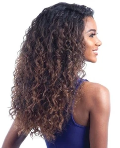 FREETRESS EQUAL SYNTHETIC LACE FRONT INVISIBLE L PART CURLY HAIR WIG - SHALOME - Picture 1 of 7