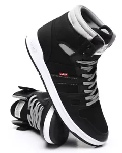 Levi's BB HI Lace Up Men's Casual Shoes Black Gray 510284-07A1 BRAND NEW - Picture 1 of 3