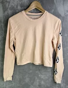 Volcom Shirt Women’s Extra Small Long Sleeve Organic Cotton Tee T-shirt Orange - Picture 1 of 8