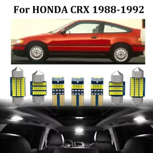 6pcs Interior Light Bulbs Trunk Map License Plate Kit For Honda CRX 1988-1992 - Picture 1 of 9