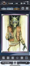Topps Star Wars Digital Card Trader Purple Premiere Paintings Greedo Insert