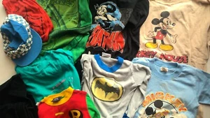 Vintage Lot Clothes Disney TMNT Batman Retro Kids Mens Tops Mickey Mouse OP BUM - Picture 1 of 24