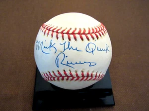 MICKEY RIVERS MICK THE QUICK WSC NEW YORK YANKEES SIGNED AUTO OAL BASEBALL JSA - Picture 1 of 3
