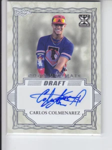 2020 Leaf Ultimate Draft Carlos Colmenarez RC Auto Rays BA-CC1 - Picture 1 of 2