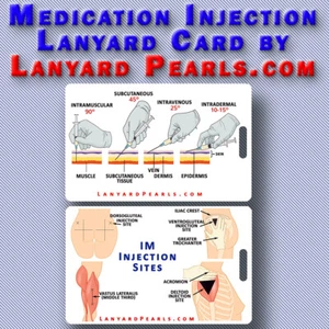 Técnicas de inyección de medicamentos + tarjeta de referencia cordón de inyecciones IM - Imagen 1 de 1