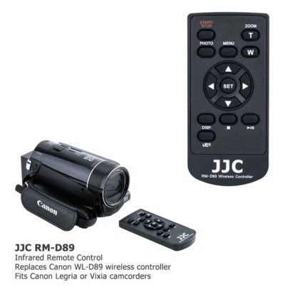 JJC Infrared Remote Control fr CANON HF G40 G20 G10 M500 M40 XA55 XA50 XA35 XA30 - Image 1 of 4