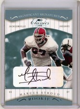 MARCUS STROUD 2001 DONRUSS CLASSICS SIGNIFICANT SIGNATURES BLUE AUTOGRAPH