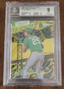 2020 Topps Project 2020 Mark McGwire Tyson Beck BGS 9 Mint Pop 1 PR 2,062 - Picture 1 of 2