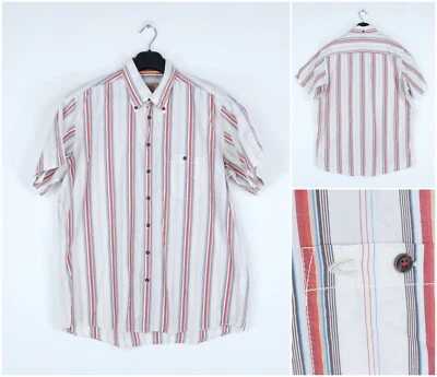 Mens CAMEL ACTIVE Shirt XL Size Vintage Striped Short Sleeve Casual Top - Image 1 of 4