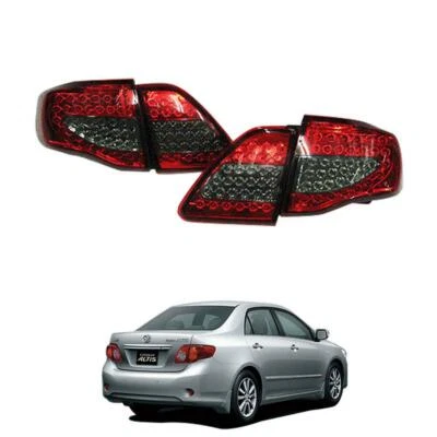 For 08-10 Toyota Coralla Altis Led Rear Tail light Lamps Red Black Color - Image 1 of 4