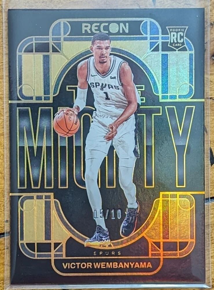 2023-24 Panini Recon The Mighty Gold Victor Wembanyama 05/10 SSP Rare Rookie RC