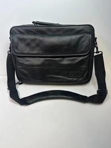 Targus Vintage Leather Black Business Travel Case Laptop Multi-Use New Padded - Picture 1 of 16