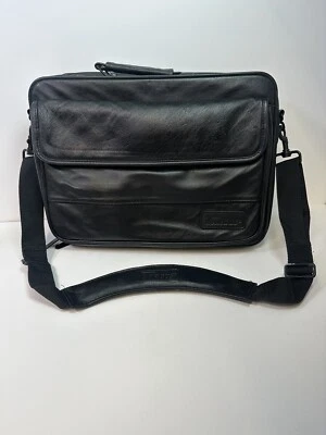 Targus Vintage Leather Black Business Travel Case Laptop Multi-Use New Padded - Image 1 of 4