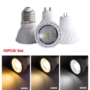 10/Set Dimmable Bulb GU5.3/E27/E14/GU10 LED Track Light COB Spotlight Daylight - Picture 1 of 18