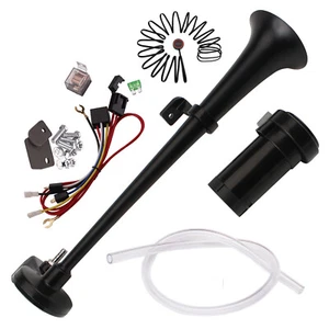 FARBIN 12V 150db Air Horn kit Truck Horn with Switch Black Single Air Horn - Bild 1 von 10