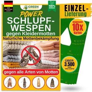 Schlupfwespen gegen Kleidermotten 10Karten x1 Lieferung,GREEN GUARDIA,Biologisch - Bild 1 von 9