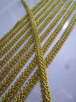 MARKENLOS Spitzenborte Mode Borte Nichtelastisch Gold 8mm elegante Spitze DE Lace