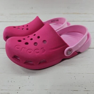 Crocs Electro Clogs Water Pink Kids Child Size J1 Size 1 Two Tone 10400 - Image 1 of 4