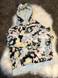 adidas Size 16 kids light blue MultiColor camo hoodie. Back To School Winter - Picture 1 of 4