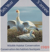 1989 Canada Wildlife Habitat Conservation #FWH5 Complete Booklet MNH