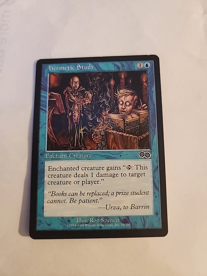 MTG Hermetic Study URZA'S SAGA NM BLUE Magic the Gathering - Image 1 of 1