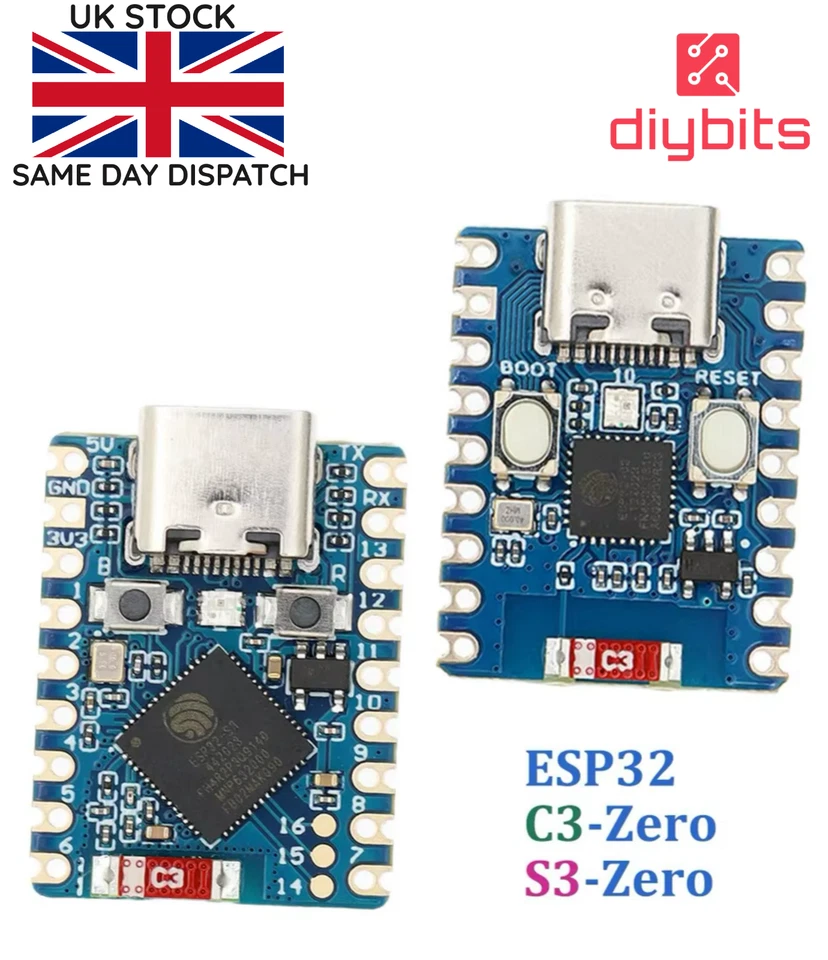ESP32 C3 S3 Zero Mini Development Board WiFi Bluetooth USB C IoT Arduino RISC-V