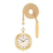 SEIKO Pocket Watch SAPP008 Quartz Stainless Steel Beige Dial Gold