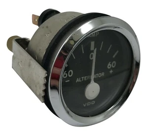 VDO #1914 Illuminated Marine Alternator 60 - 0 - 60 Amp Ammeter Gauge 2-1/16" - Picture 1 of 12