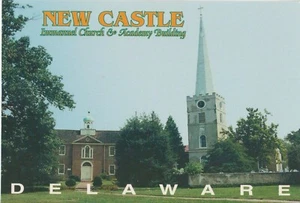 New Castle, Delaware    Immanuel Church   Continental Postcard - Picture 1 of 1
