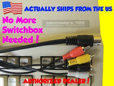 Composite Video & Audio TV DIN Cable for Commodore 128 C128 C-128 + More - Image 1 of 4