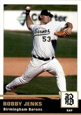 2005 Birmingham Barons Grandstand #12 Bobby Jenks Bothell Washington WA Card