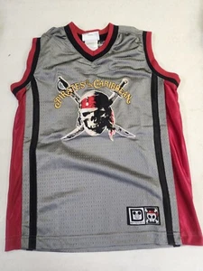 DISNEY WORLD Pirates Of The Caribbean SEWN Jack 03 Basketball Jersey SZ Youth M - Picture 1 of 7