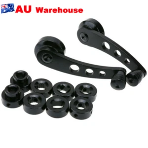 2Pcs Universal Aluminum Manual Car Window Riser Handles Kit 4.49" 114mm Black - Imagen 1 de 6