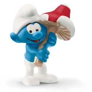 Schleich 20819 Smurf with Mushroom (2020 Series) Smurfs Schlümpfe Puffi Pitufos - Picture 1 of 1