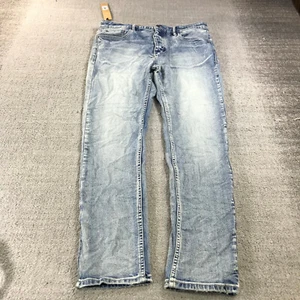 Ksubi Jeans Mens 36 Chitch ++ Slim Tapered Leg Denim Punk Blue Button Fly - Picture 1 of 9