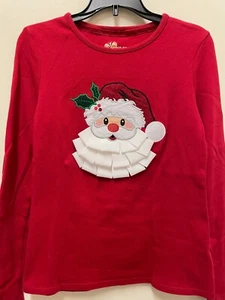 Girls Copper Key red Christmas sweater cotton Santa size 14 16 EUC combined SH - Picture 1 of 5