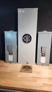 320/400a Meter Socket Base Bundle w/ Two 200A Square D Disconnects Ringless UL - Picture 1 of 6