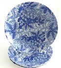 Spode, The Blue Room Collection, "Grapes" Three Coupe Pasta Bowls 8 3/4" Blue