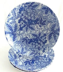 SPODE, THE BLUE ROOM COLLECTION, "GRAPES" THREE COUPE PASTA BOWLS 8 3/4" BLUE  - Picture 1 of 5