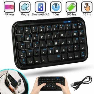 Mini Wireless Bluetooth 3.0 Keyboard LED Keypad USB Charging for PC TV Android - Picture 1 of 7