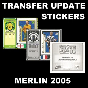 Merlin Premier League 2005 TRANSFER UPDATE Football Stickers - Picture 1 of 21