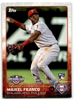 2015 Topps Opening Day #185 Maikel Franco Philadelphia Phillies Rookie - Image 1 of 2