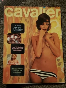Cavalier Magazine, August, 1974 Stephen King's "Night Surf" + Interview - Picture 1 of 9