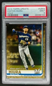 2019 Topps Update Keston Hiura RC Gold Rookie #/2019 Brewers PSA 9 - Picture 1 of 2